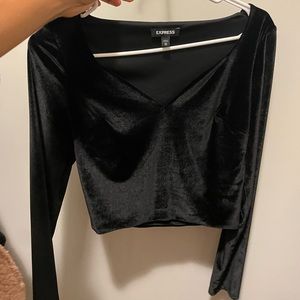 Express velvet crop top